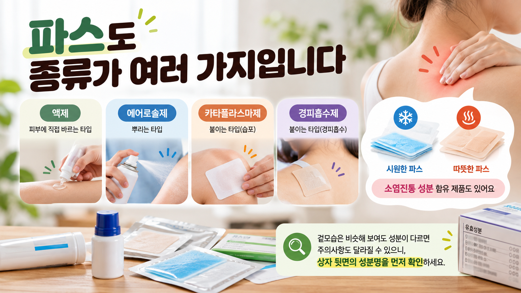 파스 사용법, 케토프로펜 파스 붙인 뒤 2주는 햇빛 조심하세요